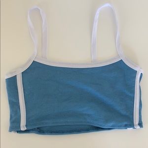 BETTER BE Blue and White Crop Top